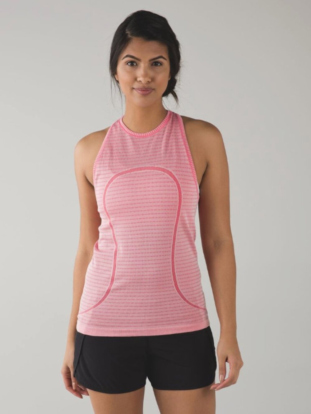 Lululemon Run: Swiftly Tech Tank Stitch Stripe White Heathered Boom Juice Size 4
